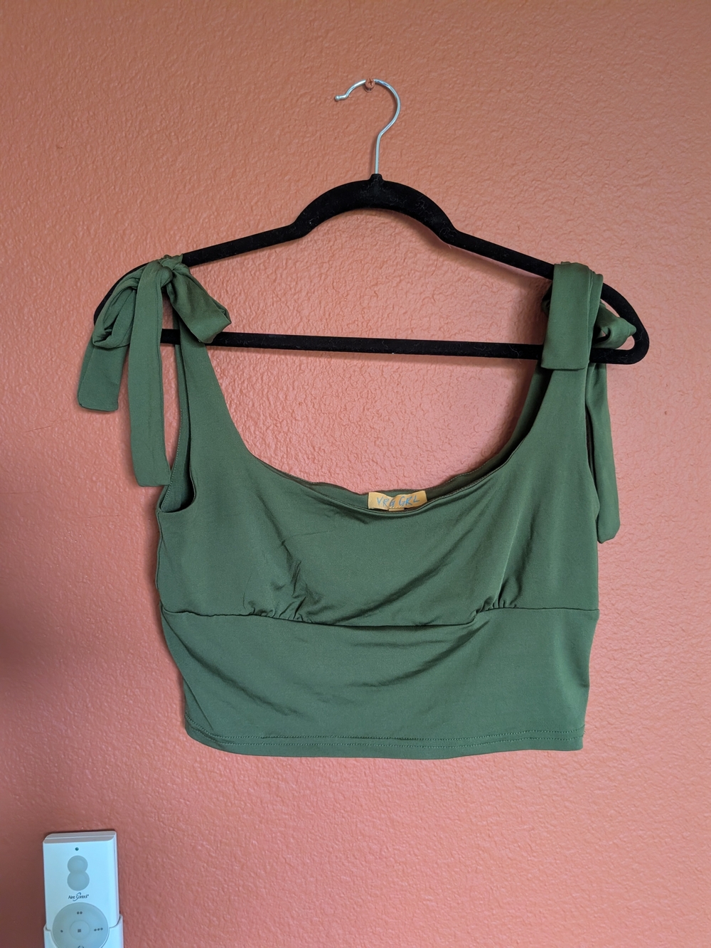 VRG GRL Tie-Strap Crop Top Green Size 10 Like New